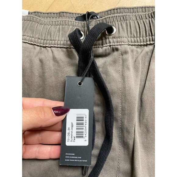 Zanerobe BNWT "Sureshot" joggers in Peat sz 34 NEW slim stretch - Picture 5 of 9